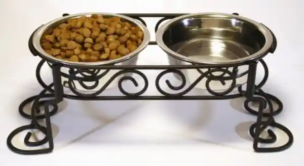 Scroll Work Stainless Steel Double Diner 1-quart
