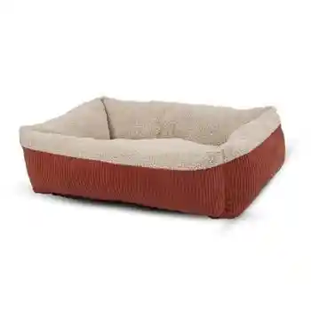 Self Warming Lounger Dog Bed Spice/creme 35"x27"