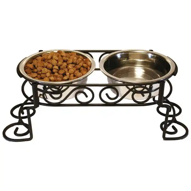 Scroll Work Stainless Steel Double Diner 1-quart