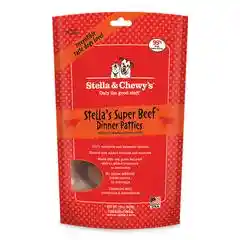 Dinner Patties Stella's Super Beef Grain Free Freeze Dried Raw Dog Food 14-oz