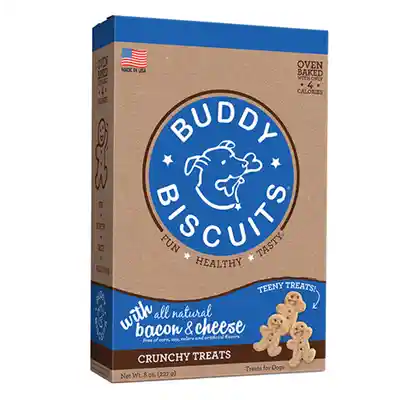 Buddy Biscuits Oven Baked Teeny Treats Bacon & Cheese Dog Treats 8-oz