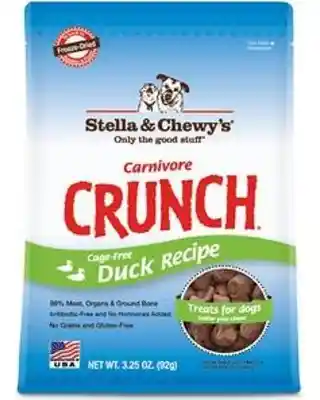 Carnivore Crunch Grain Free Duck Recipe Freeze Dried Raw Dog Treats 3.25-oz