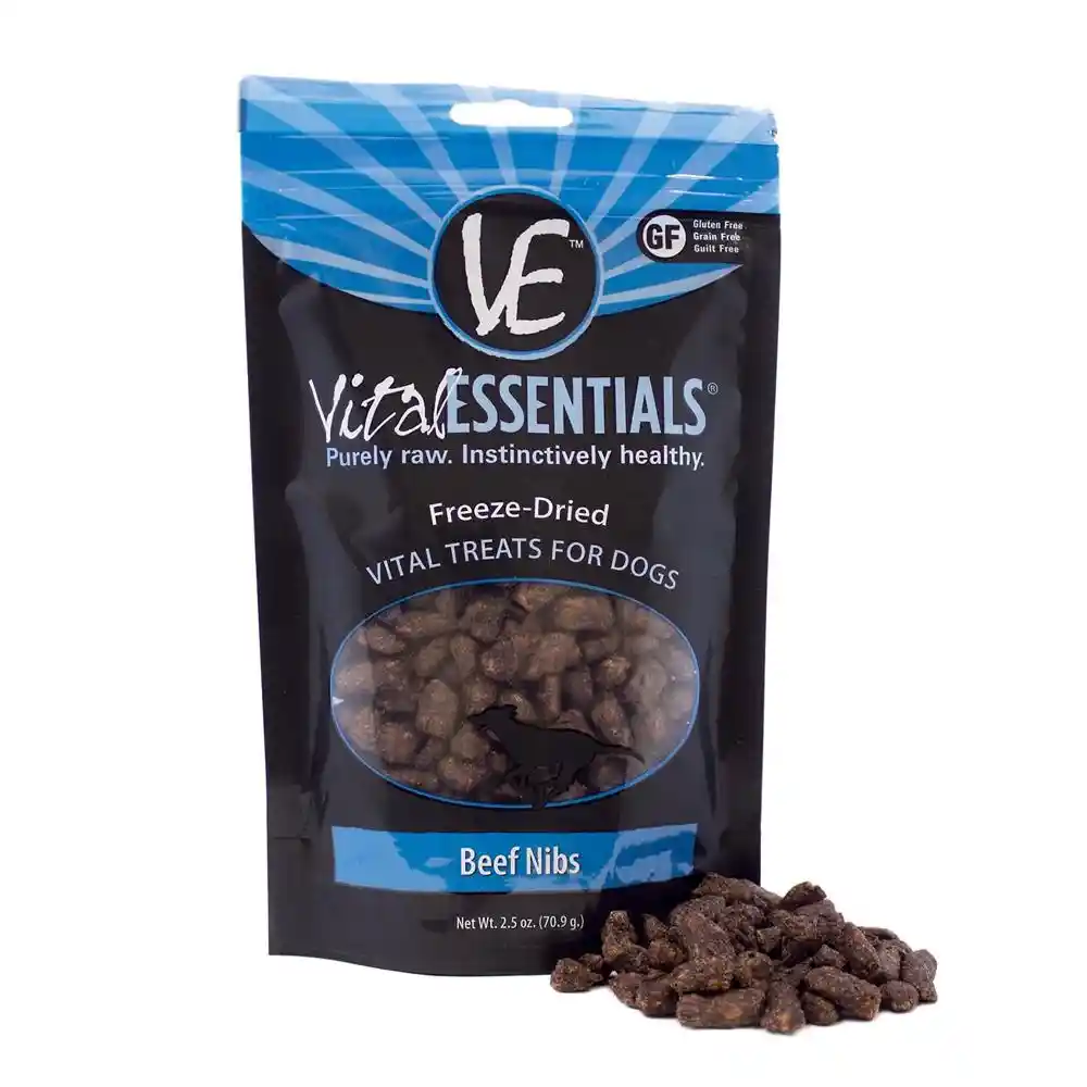 Freeze Dried Beef Nibs Vital Treats For Dogs 2.5-oz