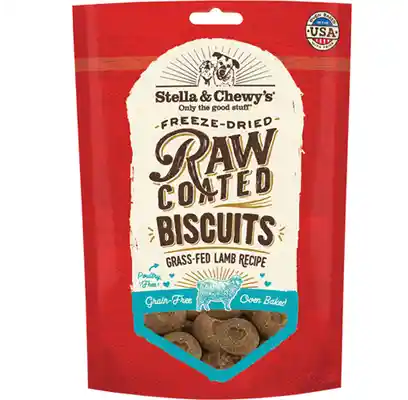 Raw Coated Biscuits Grass-fed Lamb Recipe Dog Treats 9-oz