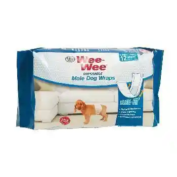 Wee-wee Disposable Male Wraps Xs/small/12ct;