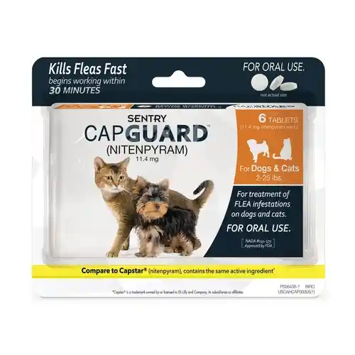 Capguard Flea Tab Cat 2-25 Lbs 6 Ct