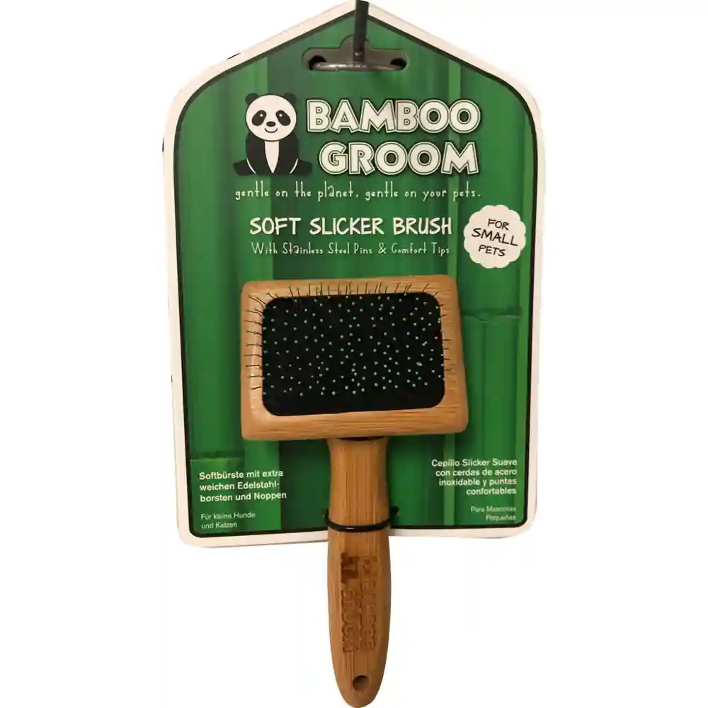 Bamboo Soft Slicker Brush With Comfort Tip Pins