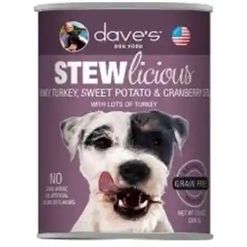 Dave's Naturally Healthy Stewlicious Grain-free Chunky Turkey, Sweet Potato & Cranberry Stew Canned