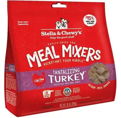Meal Mixers Freeze Dried Raw Tantalizing Turkey Grain Free Dog Food Topper 18-oz