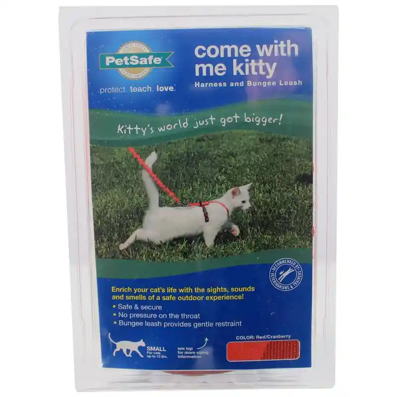 Harness & Bungee Leash Small Red