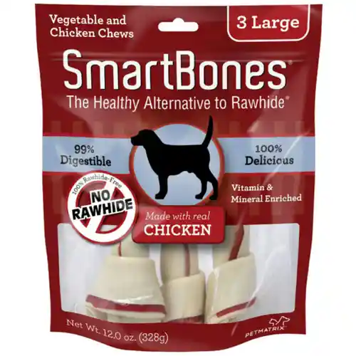 Chicken Large Chew Bones Dog Treats 3-pack