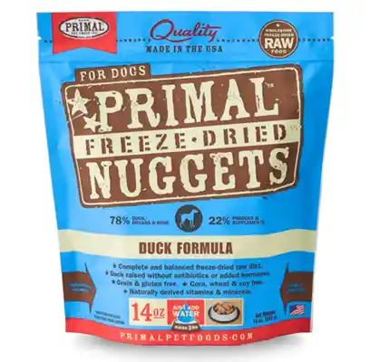 Freeze Dried Nuggets Grain Free Duck Formula Dog Food 14-oz
