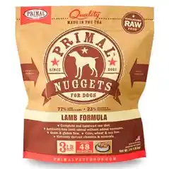 Raw Frozen Canine Lamb Formula Nuggets Dog Food 3-lb