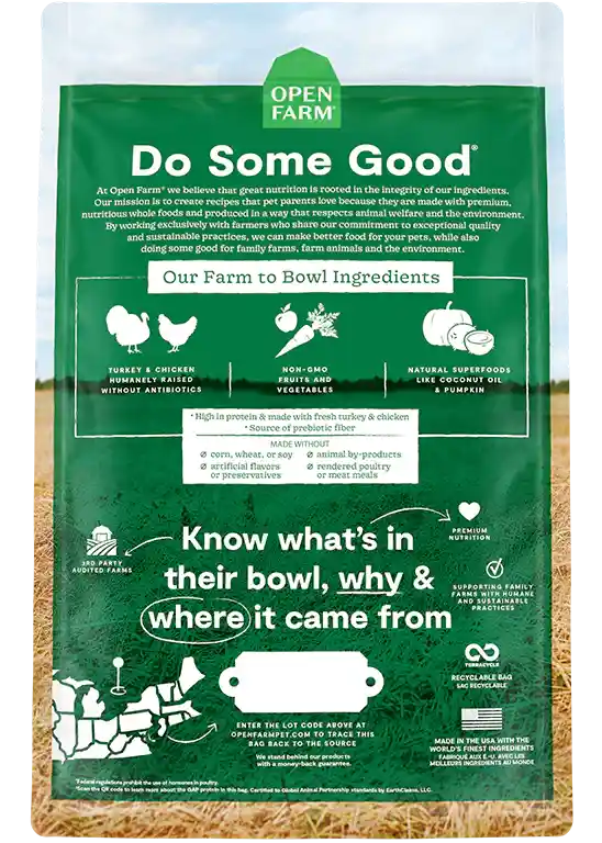 Open Farm Dog Grain Free Homestead Turkey & Chicken 4-lb