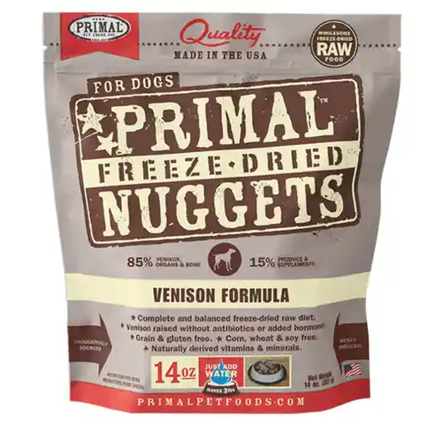 Freeze Dried Nuggets Grain Free Venison Formula Complete Diet For Dogs 14-oz