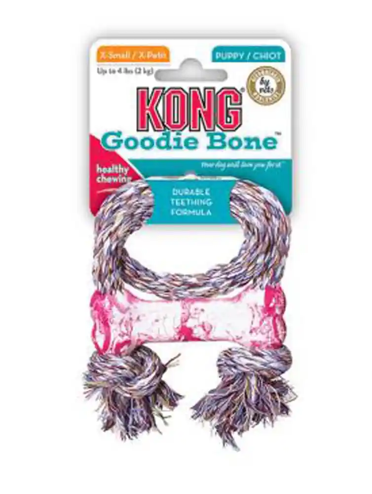 Puppy Kong Goodie Bone With Rope X-small