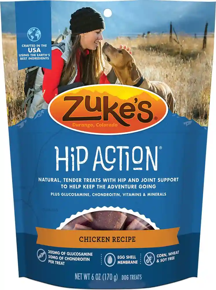 Hip Action Chicken Recipe Dog Treats With Glucosamine & Chondroitin 6-oz