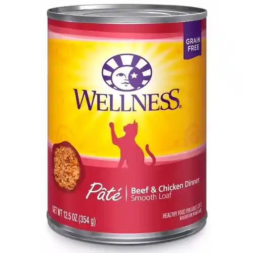 Wellness Beef & Chicken Canned Cat Food 12.5 Oz