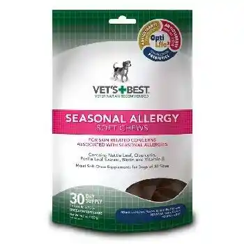 Vets Best Seasonal Allergy Soft Chew 30 Day Supply 4.2 Ounce;
