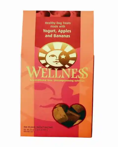 Natural Grain Free Wellbars Crunchy Yogurt, Apples & Bananas Recipe Dog Treats 20-oz