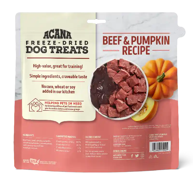 Acana Dog FD Treat Beef Pumpkin 3.25oz