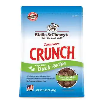 Carnivore Crunch Grain Free Duck Recipe Freeze Dried Raw Dog Treats 3.25-oz