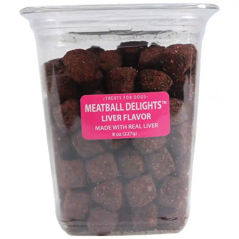 Meatball Delights Dog Treats Liver 8 Oz
