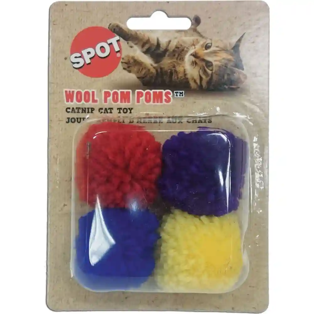 Spot Wool Pom Poms 4 Pack