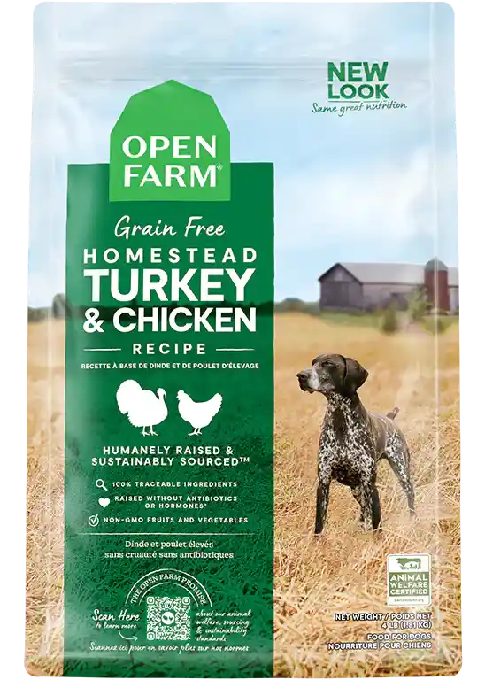 Open Farm Dog Grain Free Homestead Turkey & Chicken 4-lb