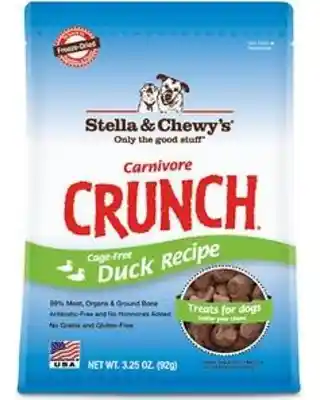 Carnivore Crunch Grain Free Duck Recipe Freeze Dried Raw Dog Treats 3.25-oz