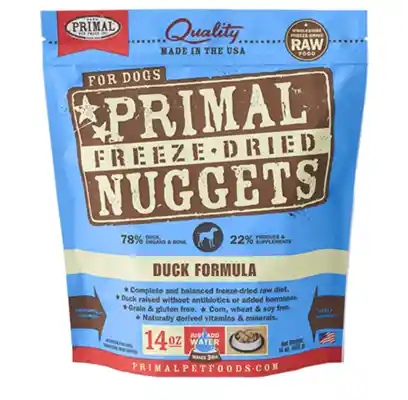 Freeze Dried Nuggets Grain Free Duck Formula Dog Food 14-oz