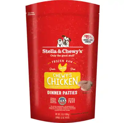 Dinner Patties Chewy's Chicken Frozen Raw Dog Food 3-lb