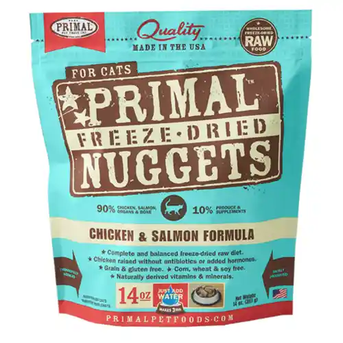 Raw Frozen Feline Chicken & Salmon Formula Nuggets Cat Food 3-lb