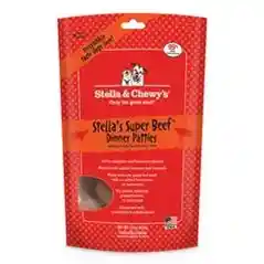 Dinner Patties Stella's Super Beef Grain Free Freeze Dried Raw Dog Food 14-oz