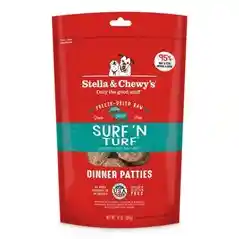 Dinner Patties Surf 'n Turf Grain Free Freeze Dried Raw Dog Food 14.0z