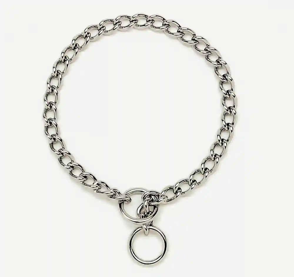 Chain Training Dog Collar, Chrome, 1.5 Mm X 12"