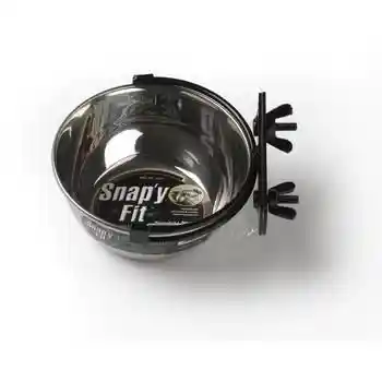 Stainless Steel Snap'y Fit Water & Feed Bowl 1.25-cup