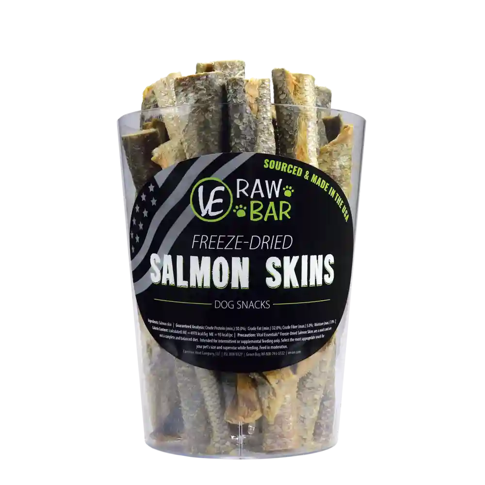 Raw Bar Freeze-dried Salmon Skin Treat For Dogs 1 Salmon Skin