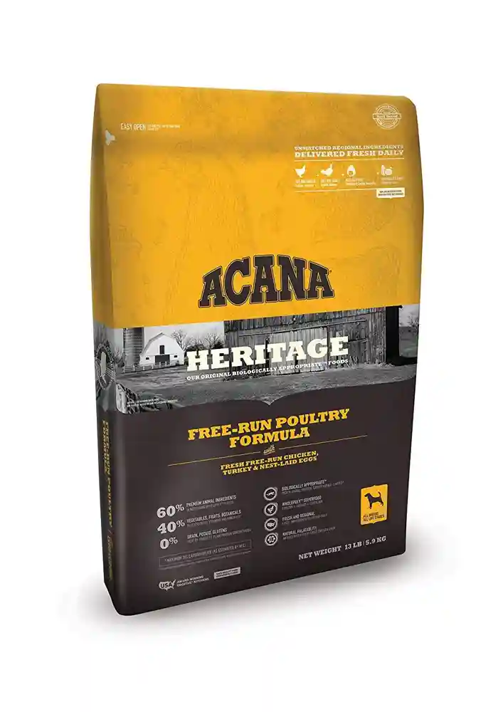Heritage Dry Dog Food, Free-run Poultry, Biologically Appropriate & Grain Free 13-lb