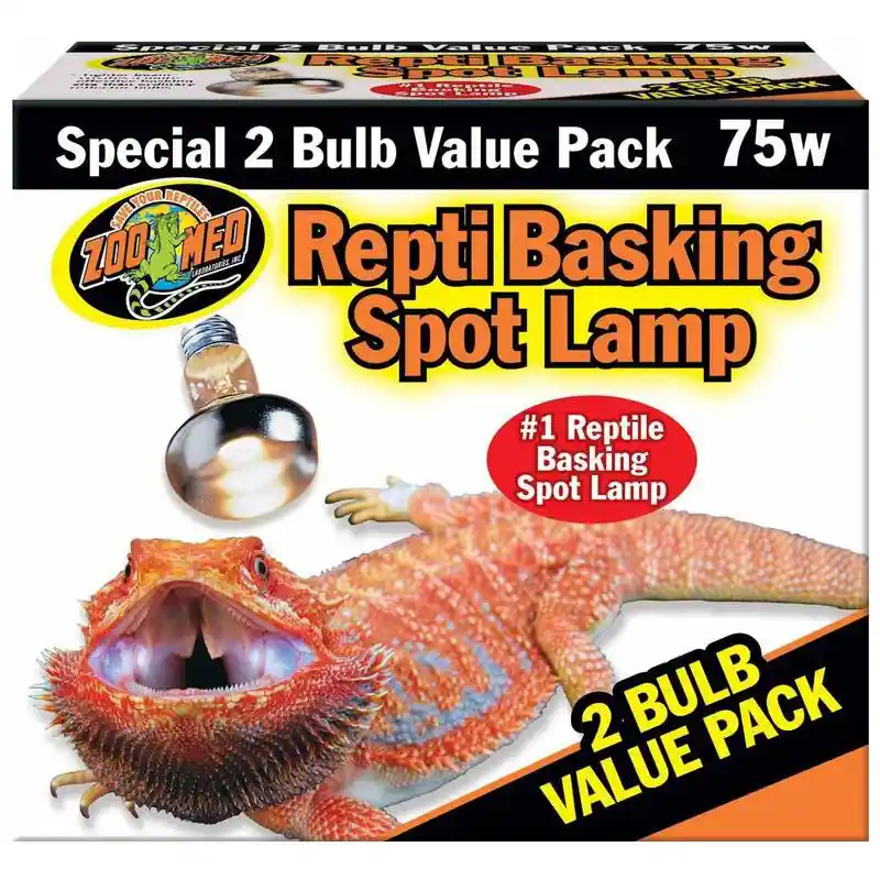 Zoomed Basking Spot Lamp 75w Incandescent 2 Pk