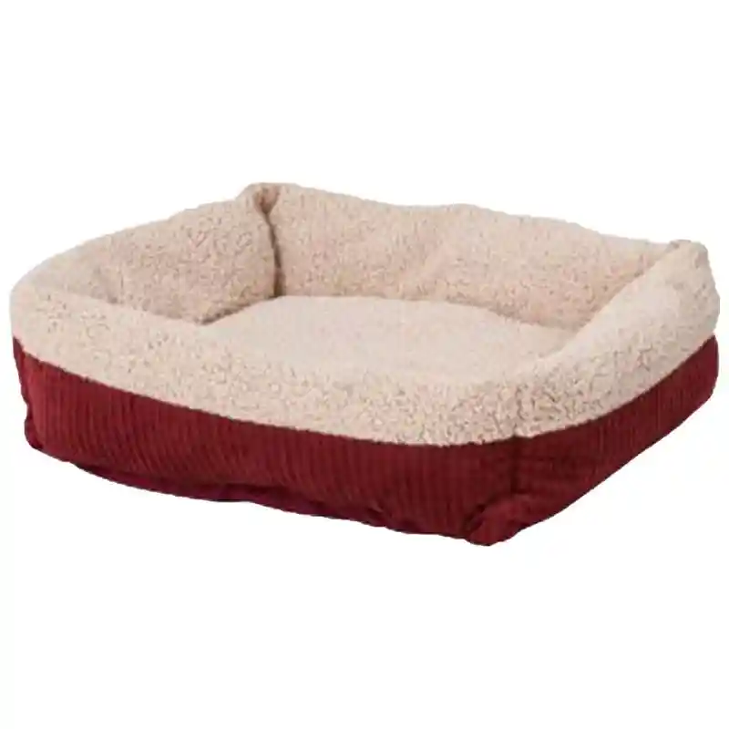 Self Warming Lounger Dog Bed Spice/creme 35"x27"