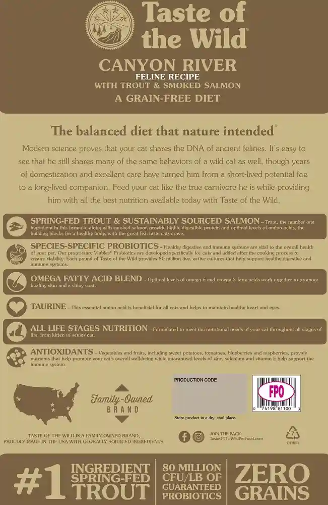 Canyon River Grain-free Dry Cat Food 5-lb