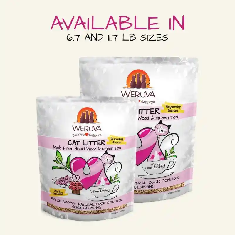 "it's A Tea Potty!" Hinoki Wood & Green Tea Cat Litter 11.7-lb