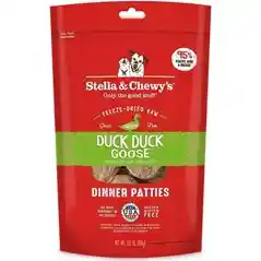 Dinner Patties Duck Goose Grain Free Freeze Dried Raw Dog Food 5.5-oz
