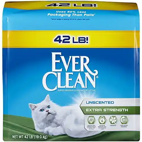 Everclean Extra Strength Unscented Litter 42 Lbs