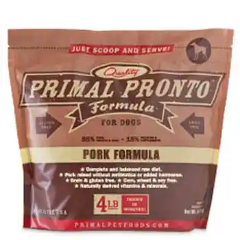 Pronto Raw Pork Frozen Dog Food 4-lb