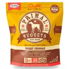 Raw Frozen Canine Rabbit Formula Nuggets Dog Food 3-lb