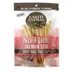 No-hide Easily Digestible Rawhide Alternative Salmon Flavor Dog Chews Small - 10-pack