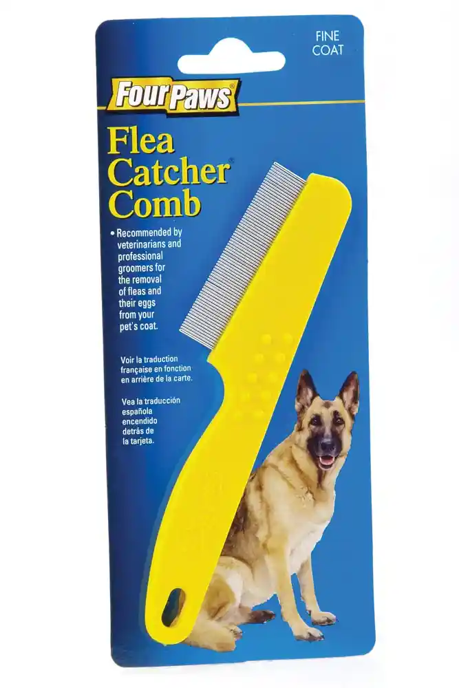 Four Paws Flea Comb Single Teeth Row With Handle
