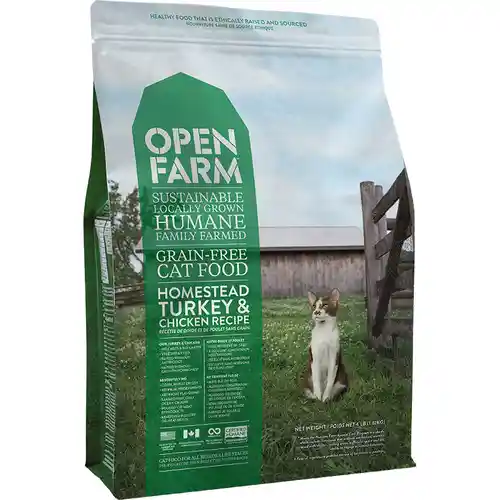 Grain Free Homestead Turkey & Chicken Recipe Dry Cat Food 4-lb